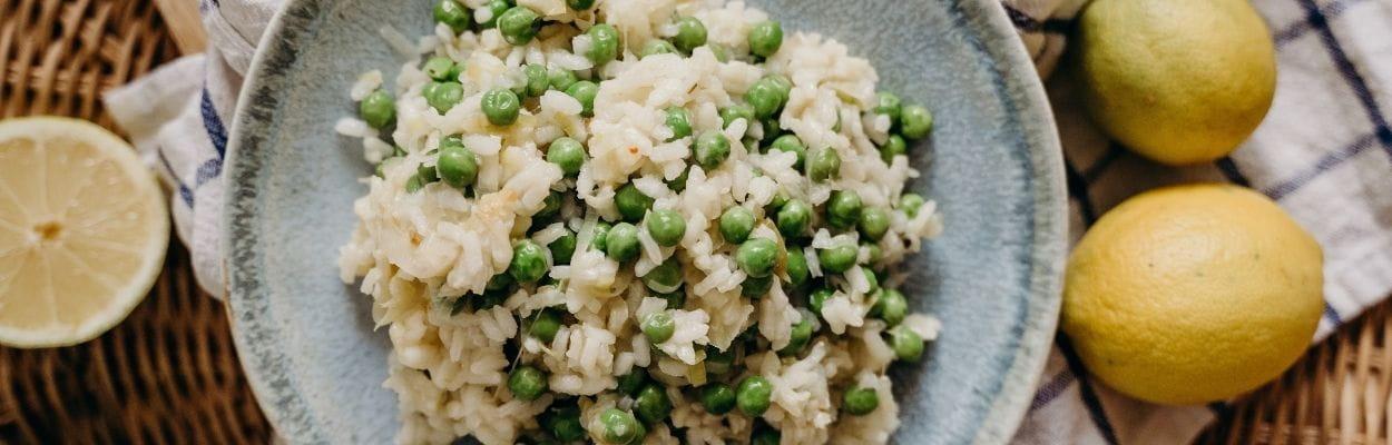 Vitamina B9: arroz e ervilha
